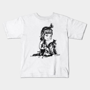 Cat Girl Kids T-Shirt